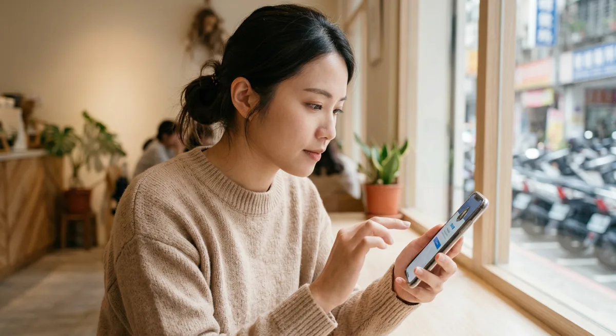 聊天過程中進行身分與見面安全確認的示意圖